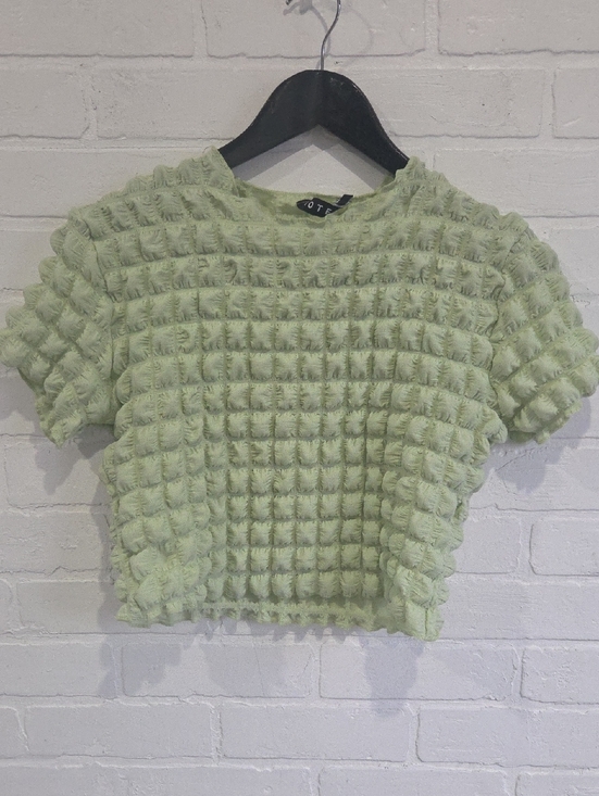 Motel Rocks Tops - Motel Rocks Mint Green Bubble Top